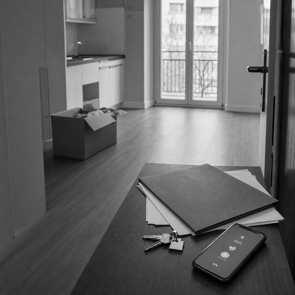 Vivienda alquilada vac?a con llaves, carpeta y documentos de deuda, consulta legal online sobre inquilino que se va debiendo dinero en Abogaphone